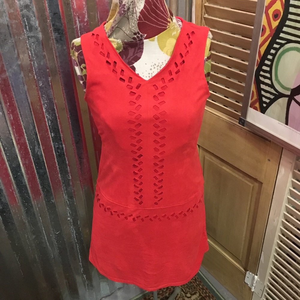BOGO Girls Faux Suede Coral Dress